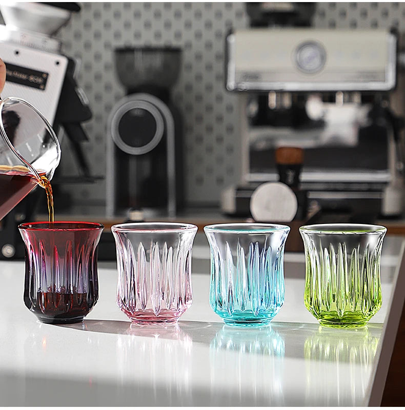 Bincoo High End Coffee Cup Elegant Retro Glass for Americano Dirty Flat White