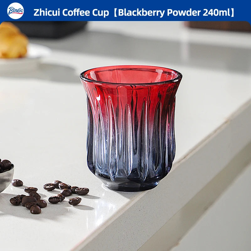 Bincoo High End Coffee Cup Elegant Retro Glass for Americano Dirty Flat White
