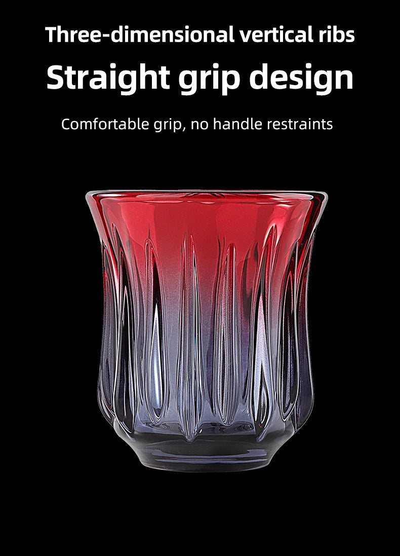 Bincoo High End Coffee Cup Elegant Retro Glass for Americano Dirty Flat White
