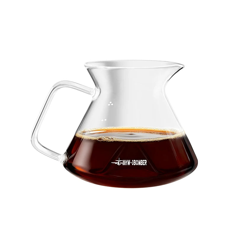 Pour Over Coffee Maker Coffee Server Glass Coffee Dripper for Home Brewing