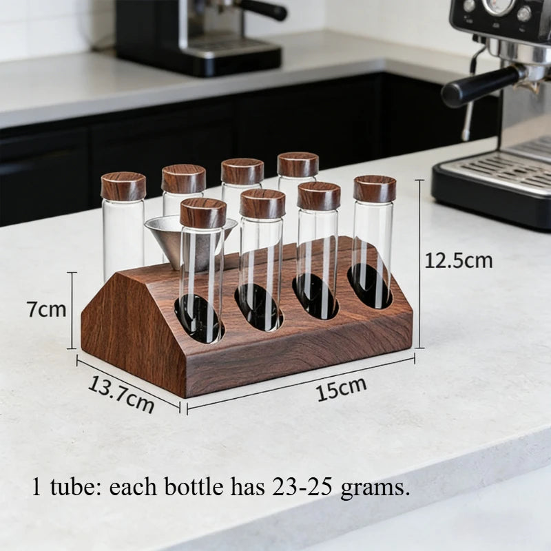 Fenchui Energy Glass Coffee Containers Bean Cellar Sealing Tubes Storage Rack