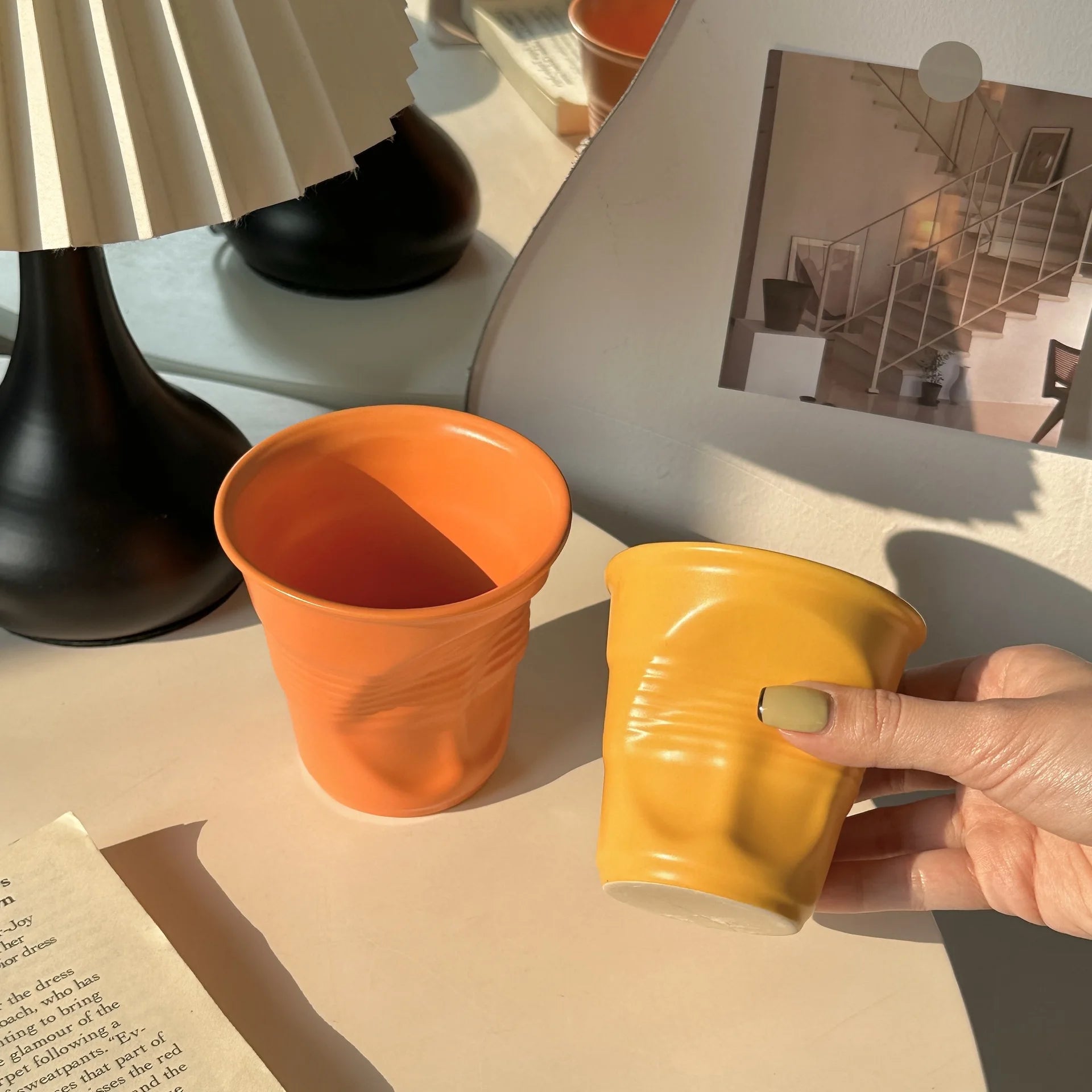 Dopamine Colored Coffee Cup High Aesthetic Ceramic Coffee Cup Home