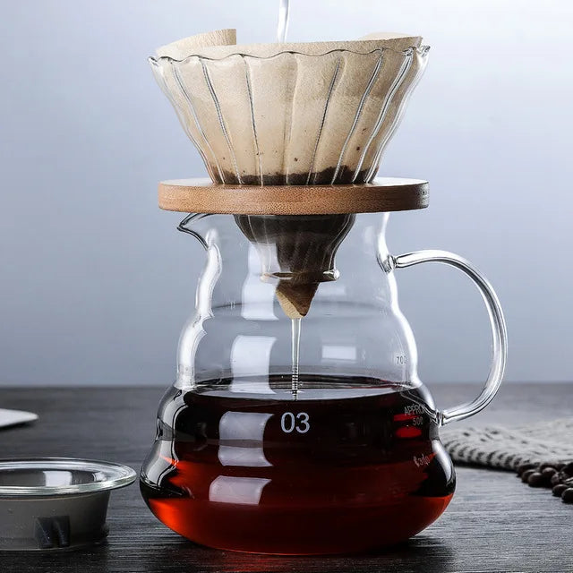 Glass Coffee Pot With Filter Drip Brewing Hot Brewer Cloud Shaped Kettle Coffee