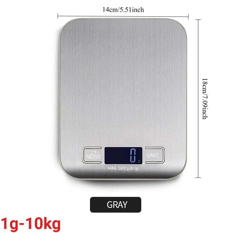 Electronic Digital Kitchen Scale 10kg LCD Display for Food Coffee