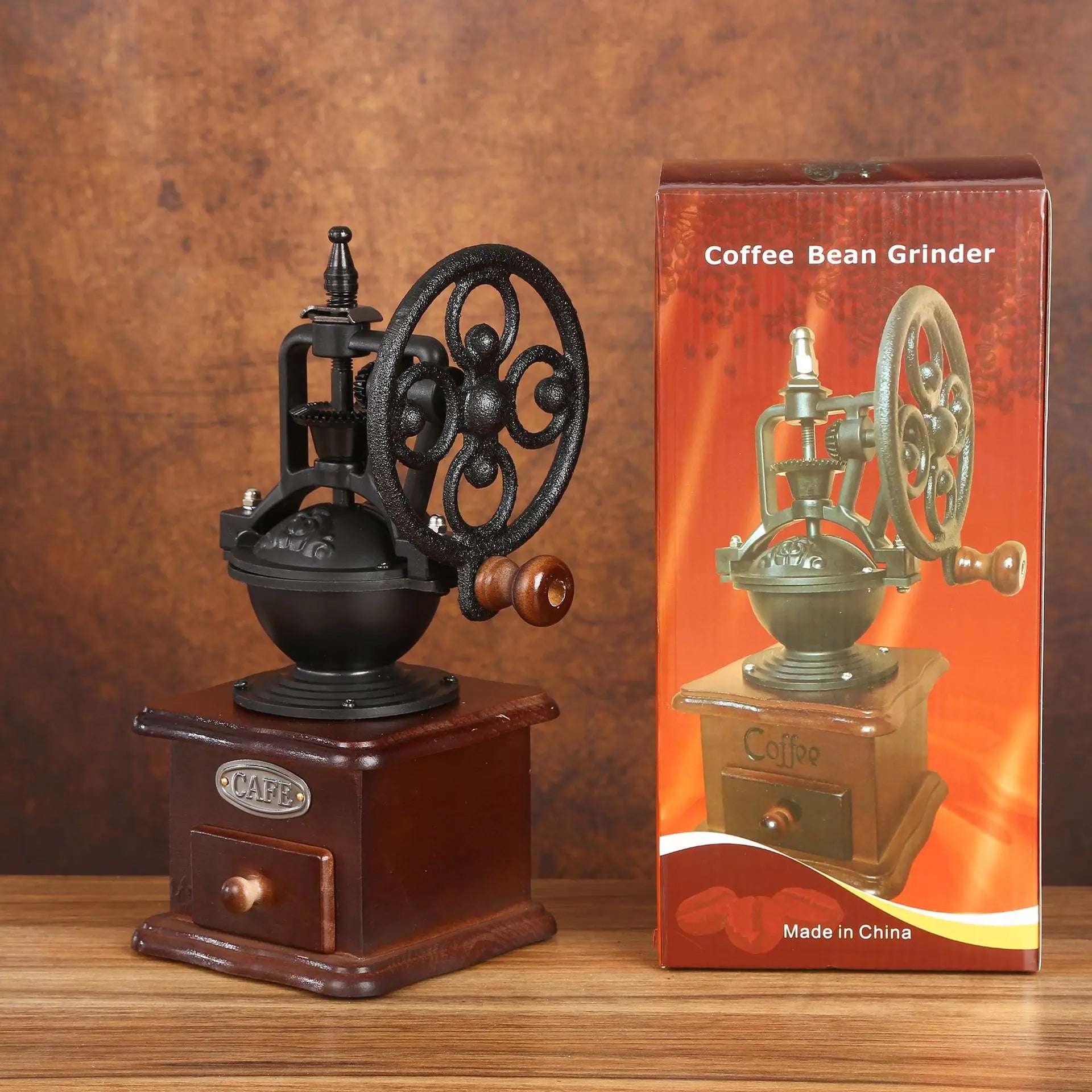 Vintage Manual Coffee Grinder Coarseness Hand-Crank Coffee Enthusiasts