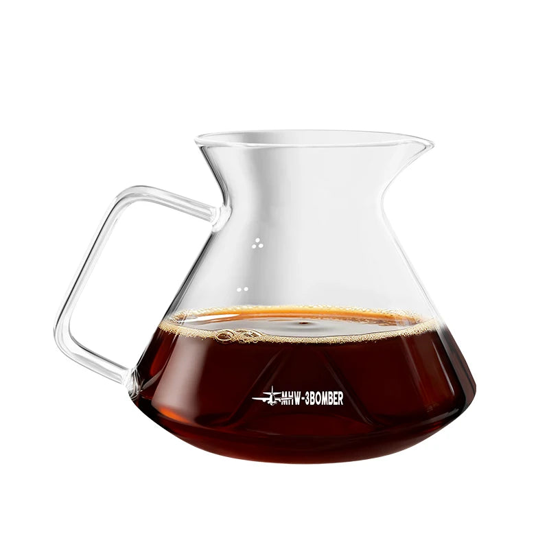 Pour Over Coffee Maker Coffee Server Glass Coffee Dripper for Home Brewing