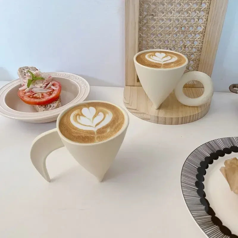 Simple Japanese Cream Coffee Mug Latte Nordic Creative Breakfast Mug