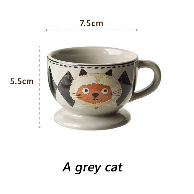 Mini Italian Espresso Cup Ceramic Coffee Mug Heat Resistant Milk Latte Handle Cup