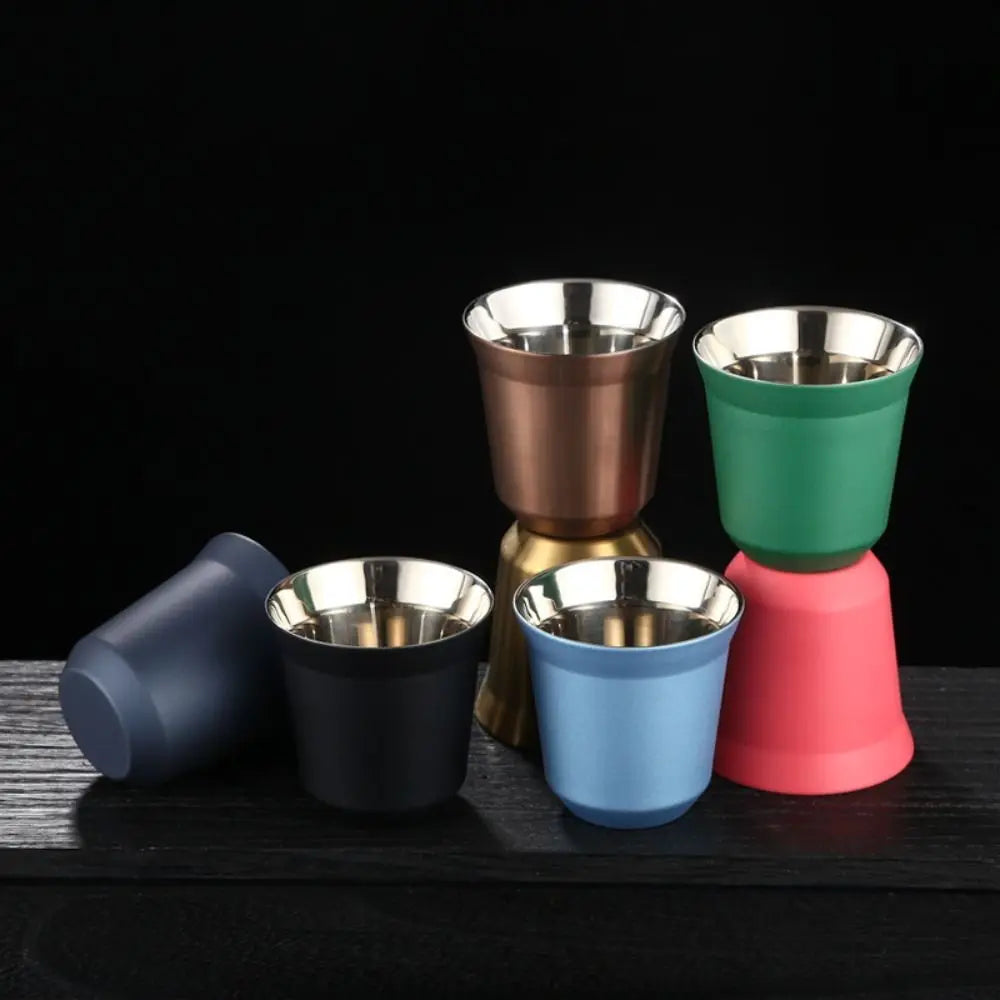 Summer 80ML Espresso Mugs Insulated Double Wall Beer Cups Small Cup