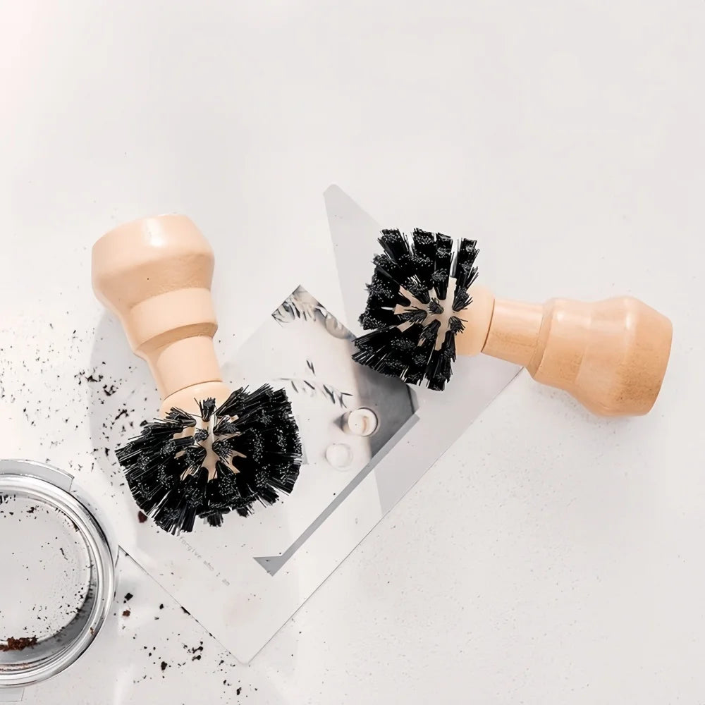Coffee Machine Handle Cleaning Brush Wooden Handle Easy Clean Accessories