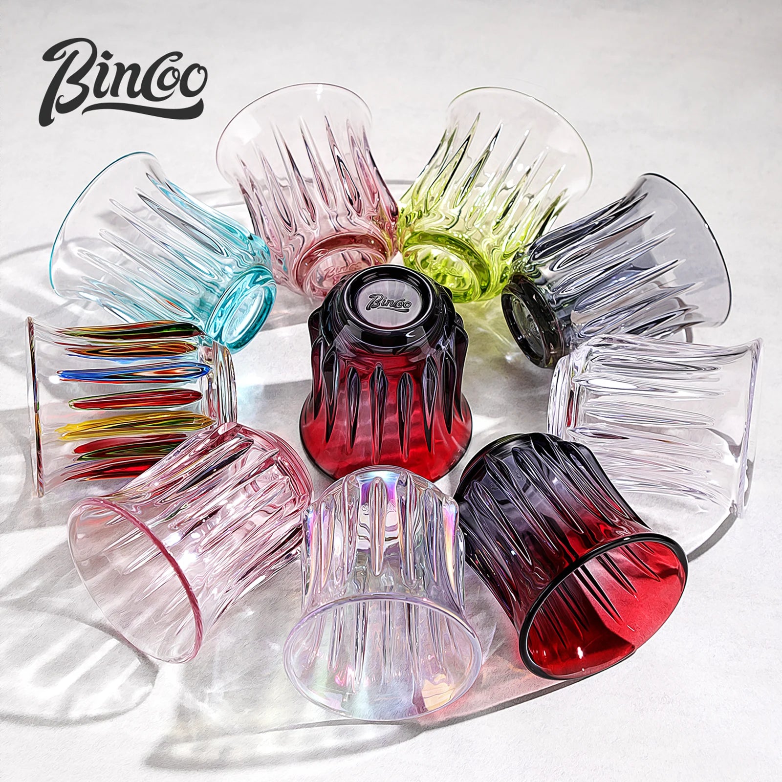 Bincoo High End Coffee Cup Elegant Retro Glass for Americano Dirty Flat White
