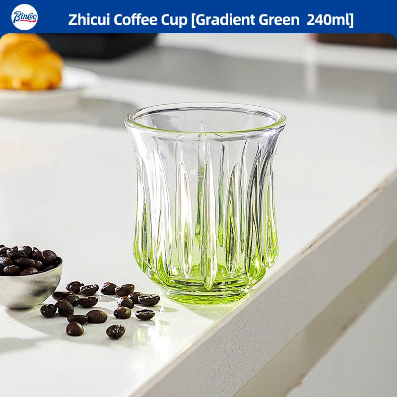 Bincoo High End Coffee Cup Elegant Retro Glass for Americano Dirty Flat White