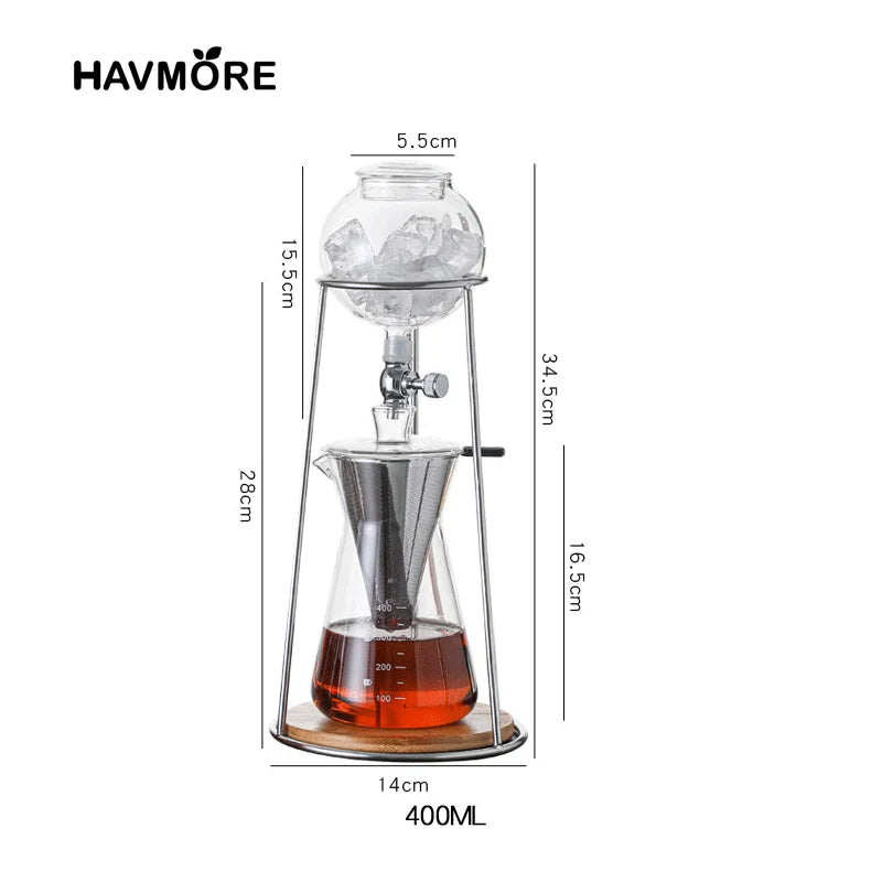 600ml Classic Cold Brew Coffee Ice Coffee Maker Espresso Coffee Drip Pot