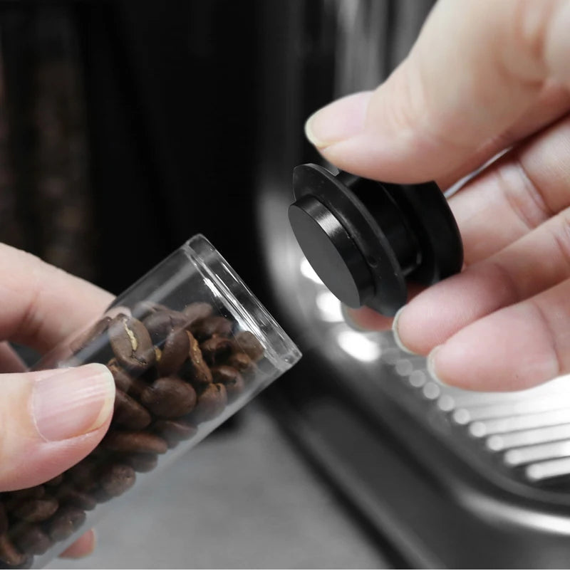 AliKisscafe Magnetic Coffee Beans Storage Container Glass Barista Tools Gifts