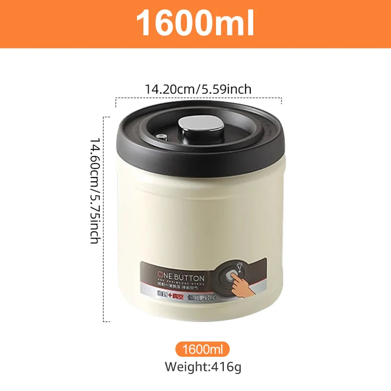 Stainless Steel Coffee Beans Vacuum Sealed Container Coffee Beans Storage