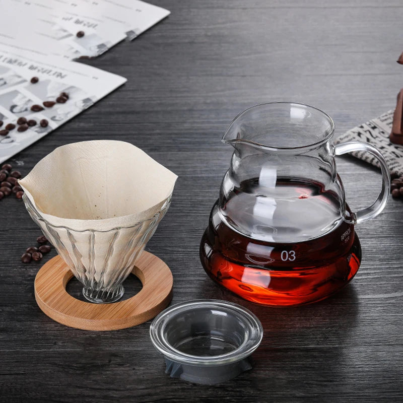 Glass Coffee Pot With Filter Drip Brewing Hot Brewer Cloud Shaped Kettle Coffee