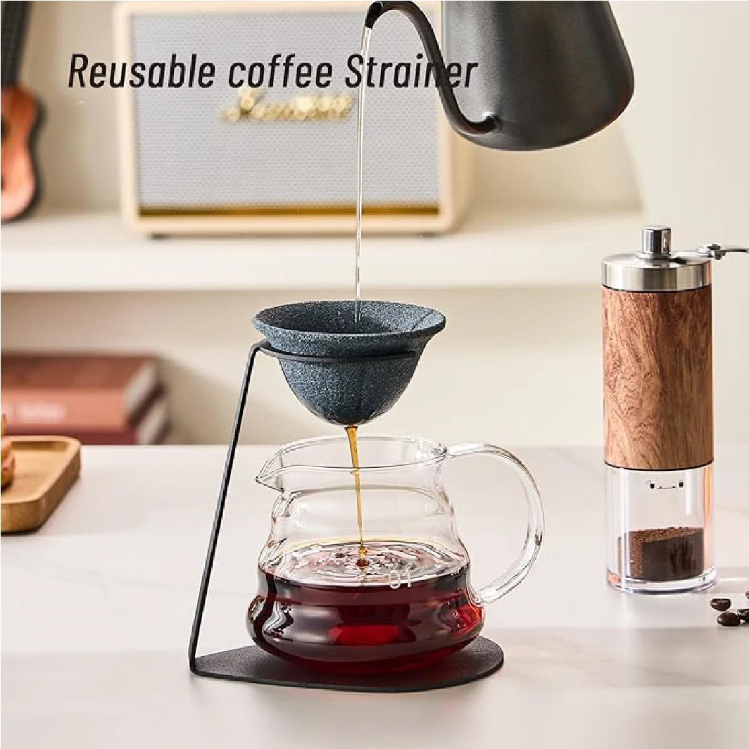 Sencdfly Pour Over Coffee Dripper, Reusable Ceramic Coffee Filter