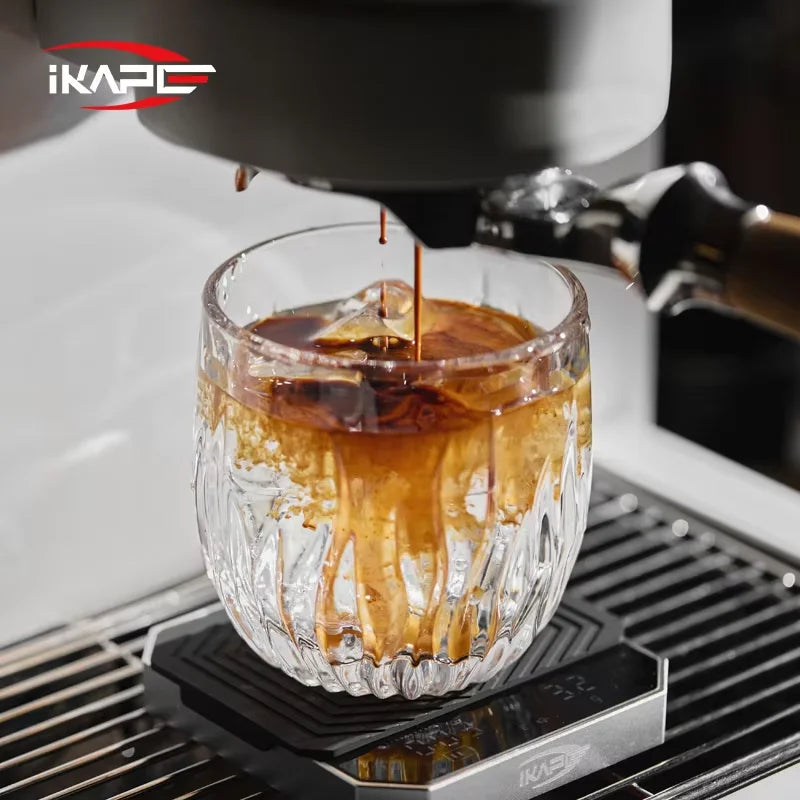 IKAPE Glass Cup Espresso Cup Milk Cup, Coffee and tea tools Kitchen and Bar