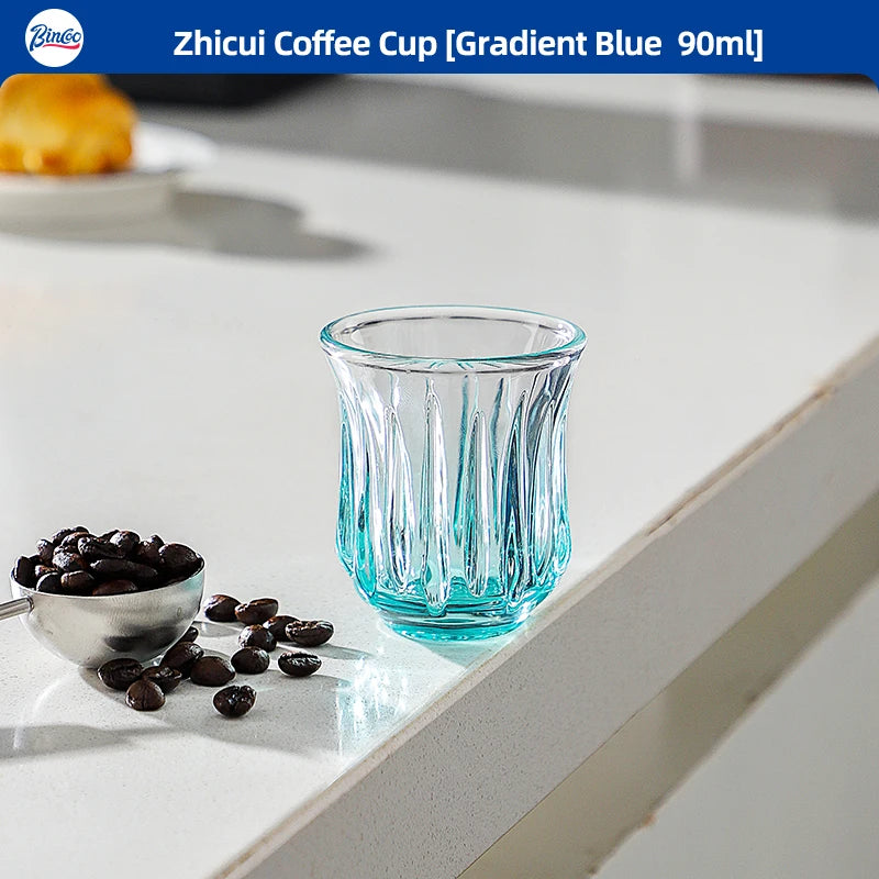 Bincoo High End Coffee Cup Elegant Retro Glass for Americano Dirty Flat White
