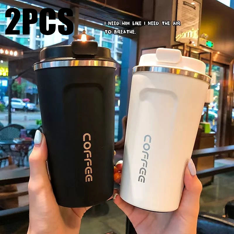 500ml Stainless Steel Coffee Cup Travel Thermal Mug Leak-Proof Thermos Bottle