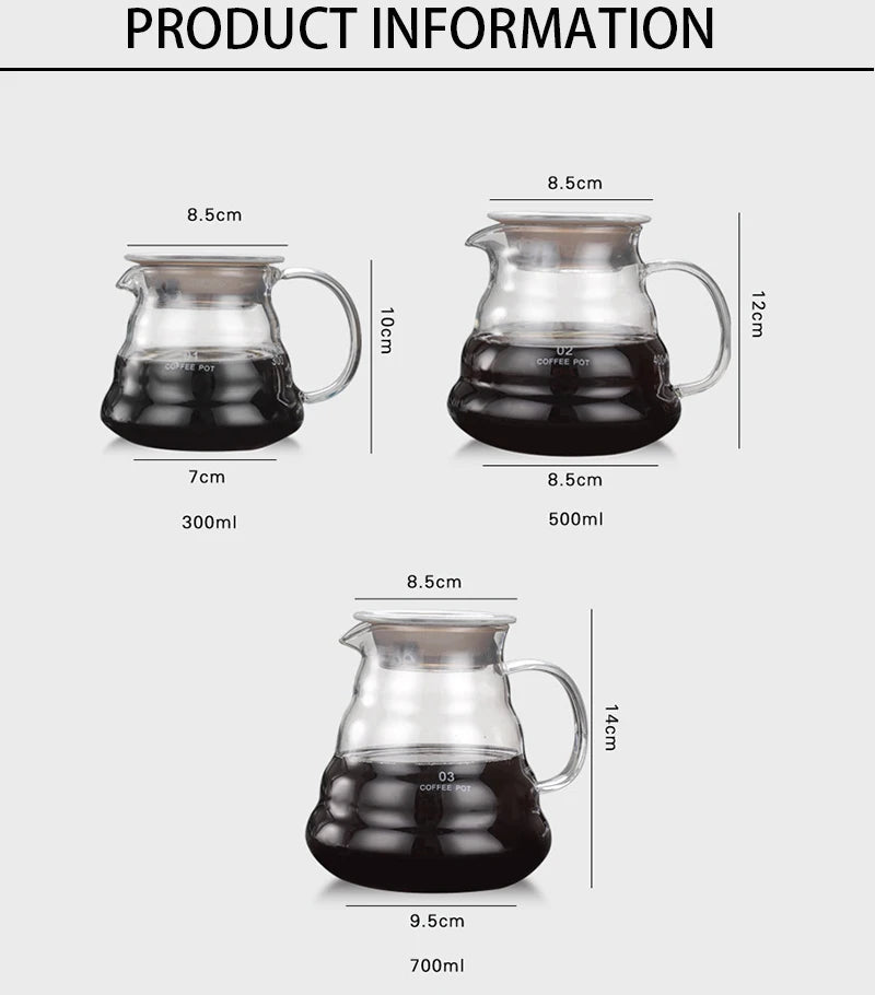 Glass Coffee Pot With Filter Drip Brewing Hot Brewer Cloud Shaped Kettle Coffee