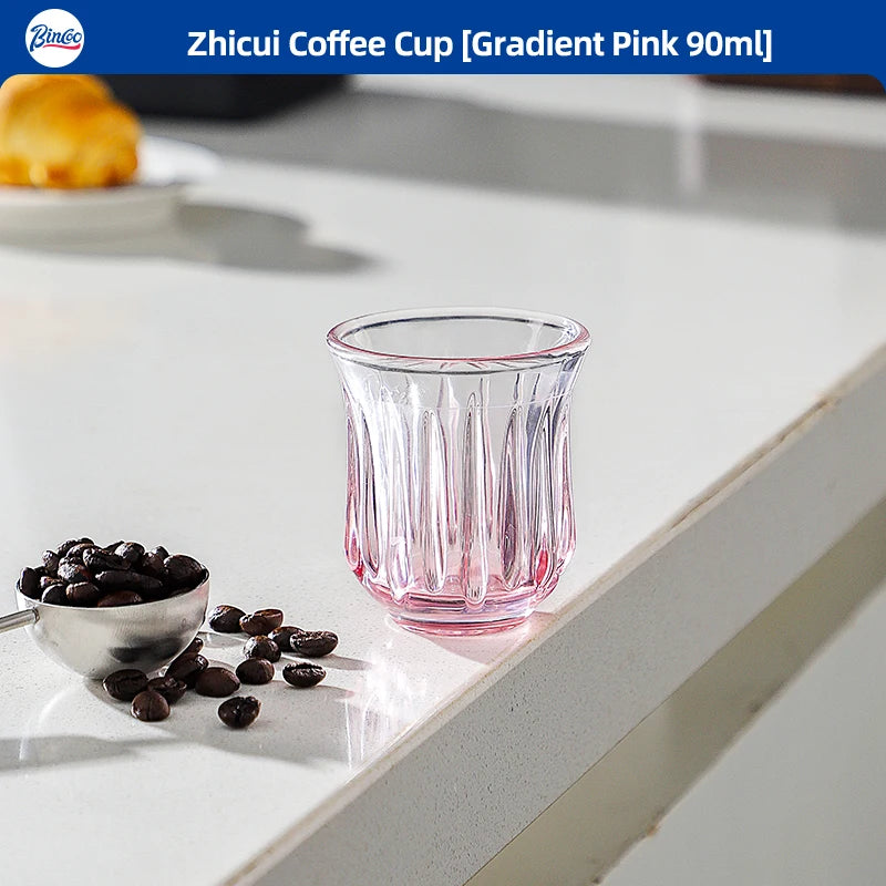 Bincoo High End Coffee Cup Elegant Retro Glass for Americano Dirty Flat White