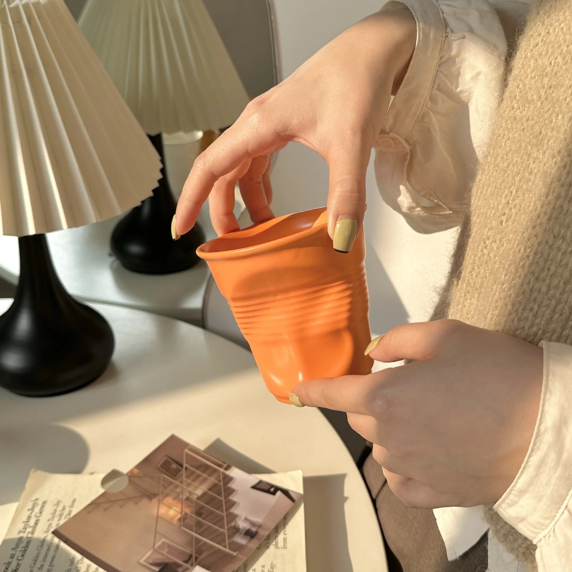 Dopamine Colored Coffee Cup High Aesthetic Ceramic Coffee Cup Home
