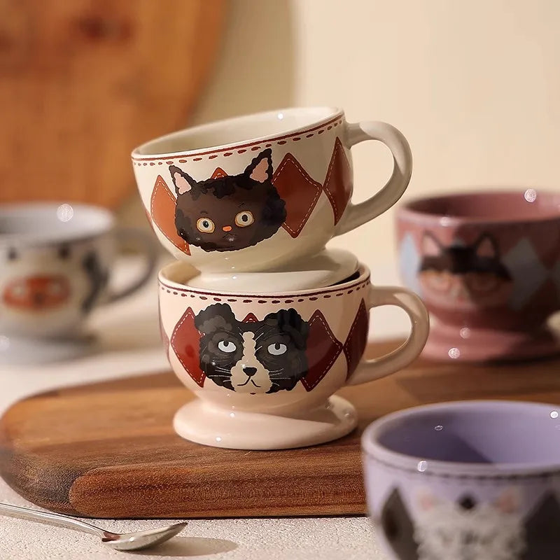 Mini Italian Espresso Cup Ceramic Coffee Mug Heat Resistant Milk Latte Handle Cup