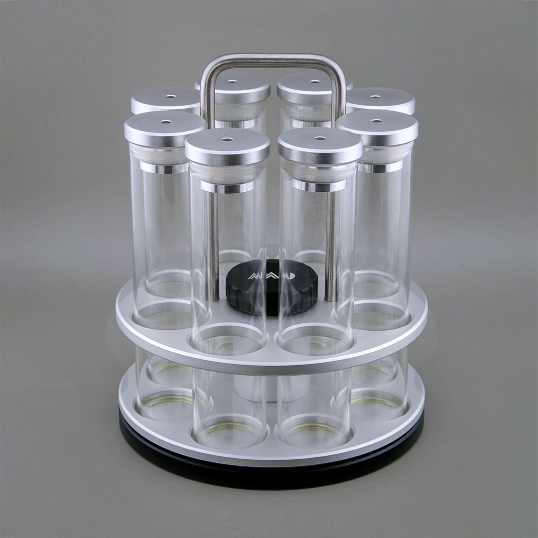 MADBALL 8 Single Dose Espresso Bean Cellars With Rotatable Display Rack