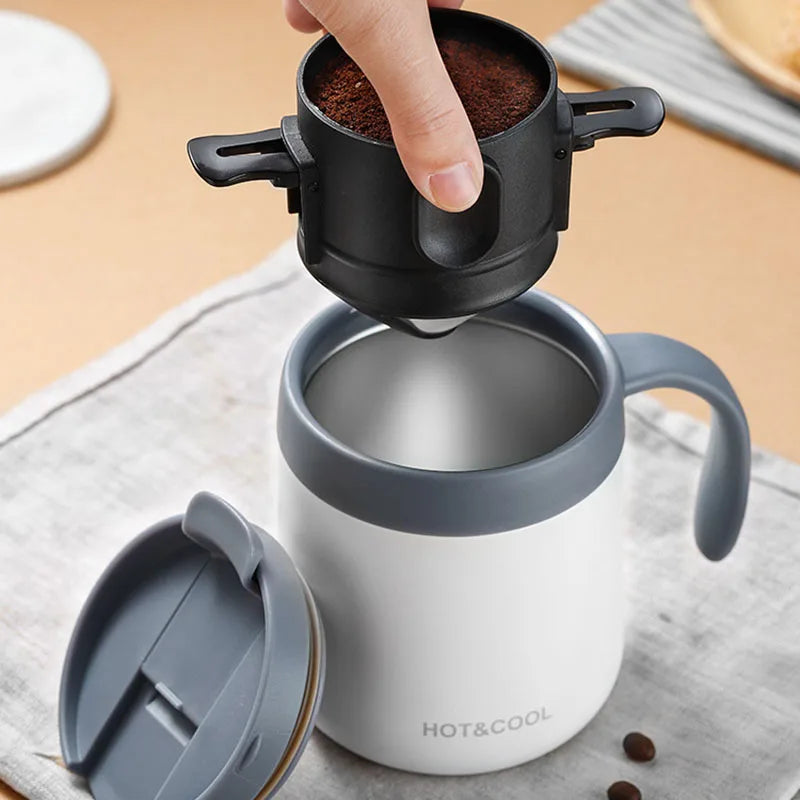 Coffee Filter Drip Coffee Tea Holder Reusable Mug Coffee Dripper Tea Cup Set