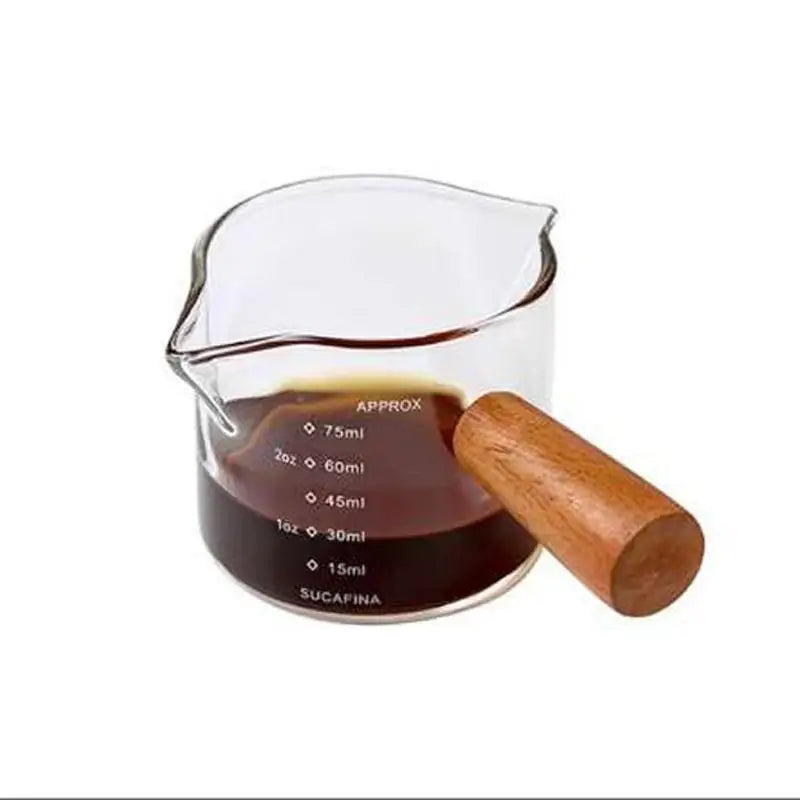 75ml Heat-resisting Glass Espresso Measuring Cup Double Mouth Glass Mugs
