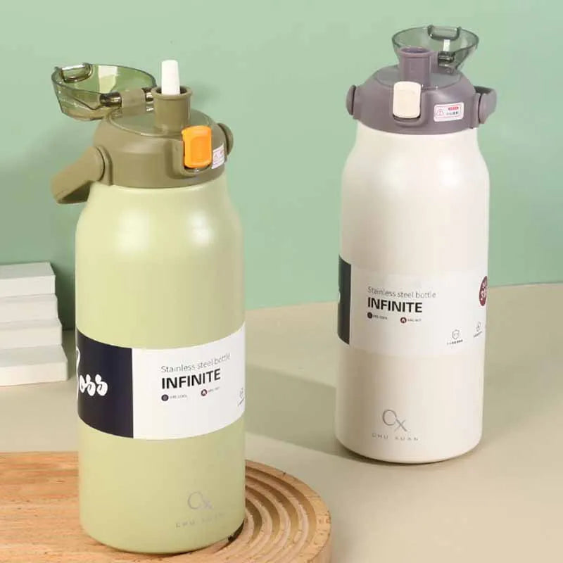 Tumbler Thermo Bottle Large Capacity With Straw  Cup Vacuum Flask Gym
