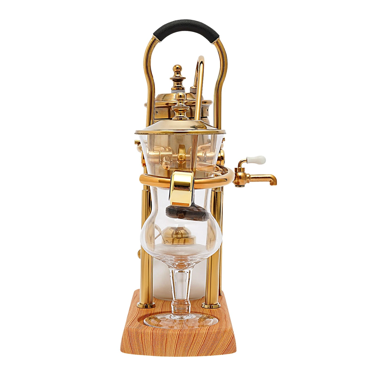 Golden Coffee Maker Siphon Pot Set with Integrated Filter Tea Coffee Brewer
