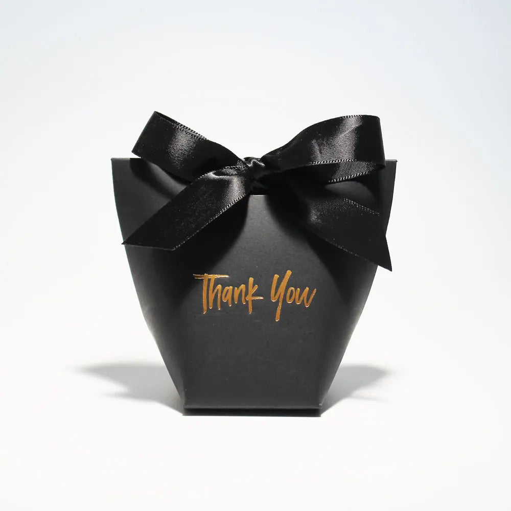 Chic Candy Gift Boxes  Black, White Coffee | Gold 'Thank You' | Ribbon | For Christmas