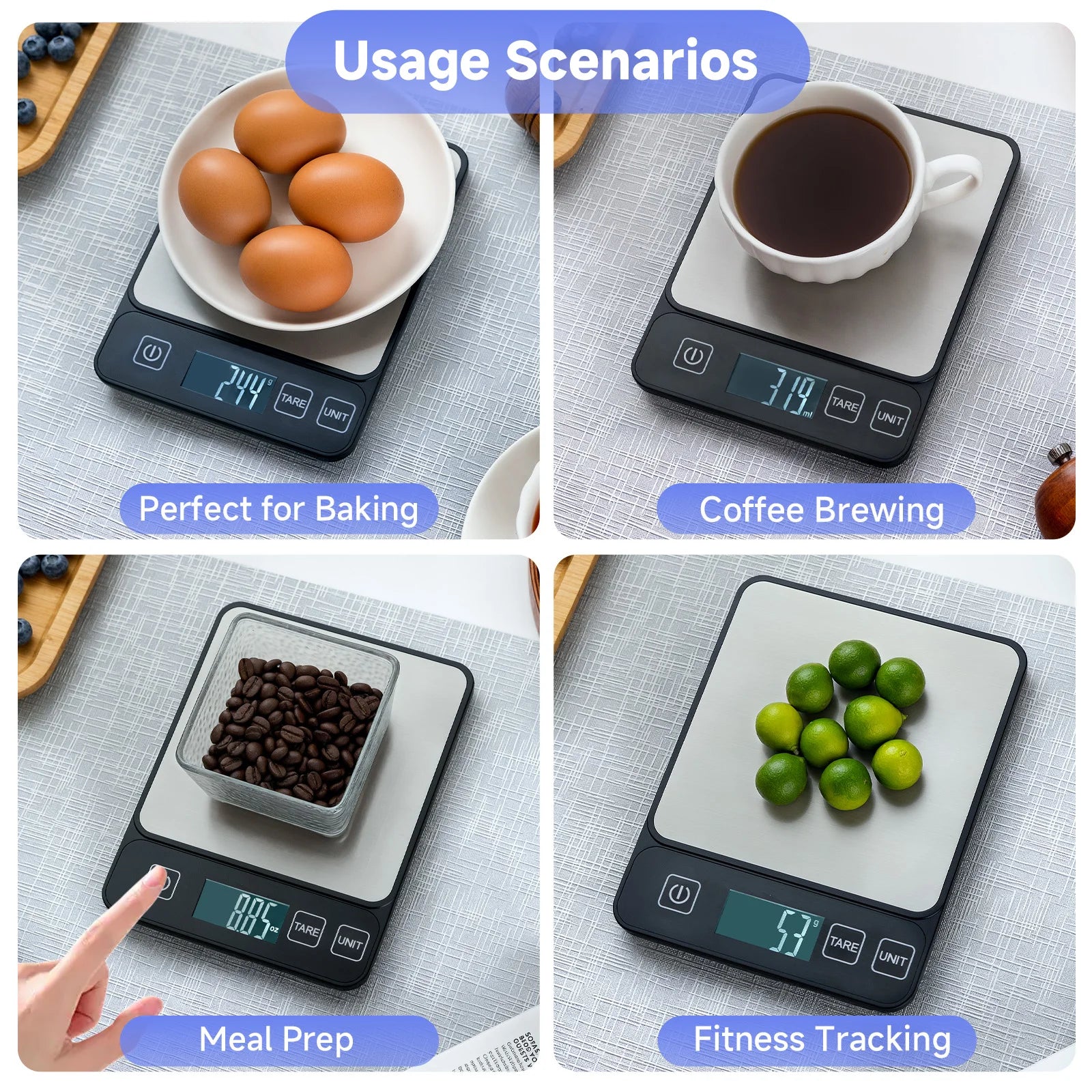 Upgraded Kitchen Scale Electronic Scale High Quality Baking Food Coffee Tea
