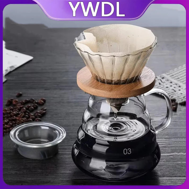 Glass Coffee Pot With Filter Drip Brewing Hot Brewer Cloud Shaped Kettle Coffee