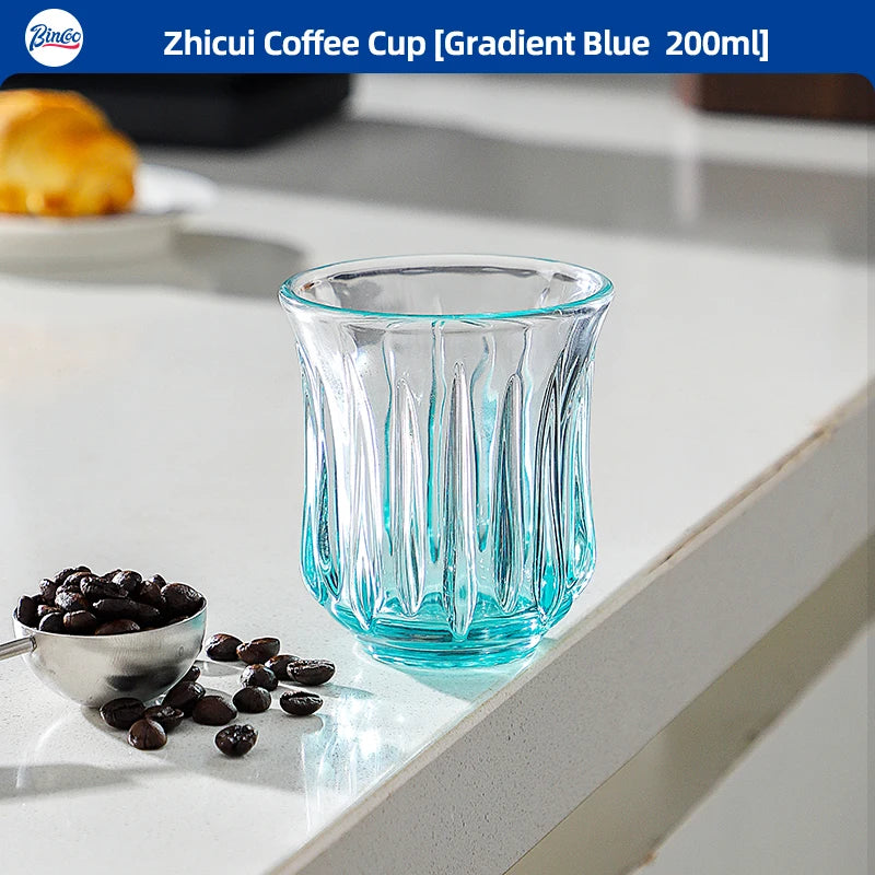 Bincoo High End Coffee Cup Elegant Retro Glass for Americano Dirty Flat White