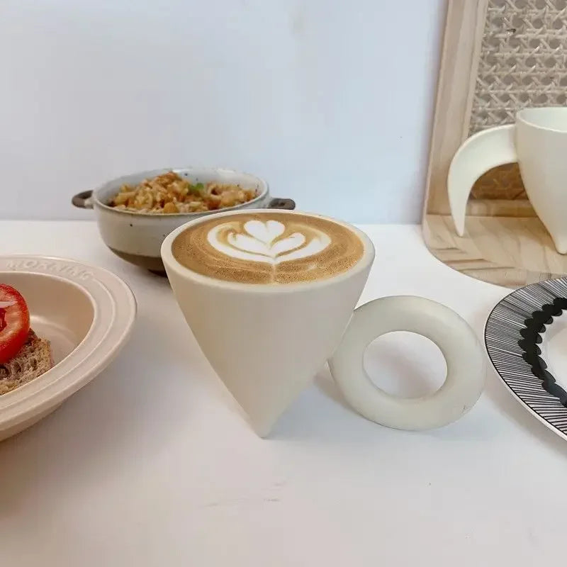 Simple Japanese Cream Coffee Mug Latte Nordic Creative Breakfast Mug