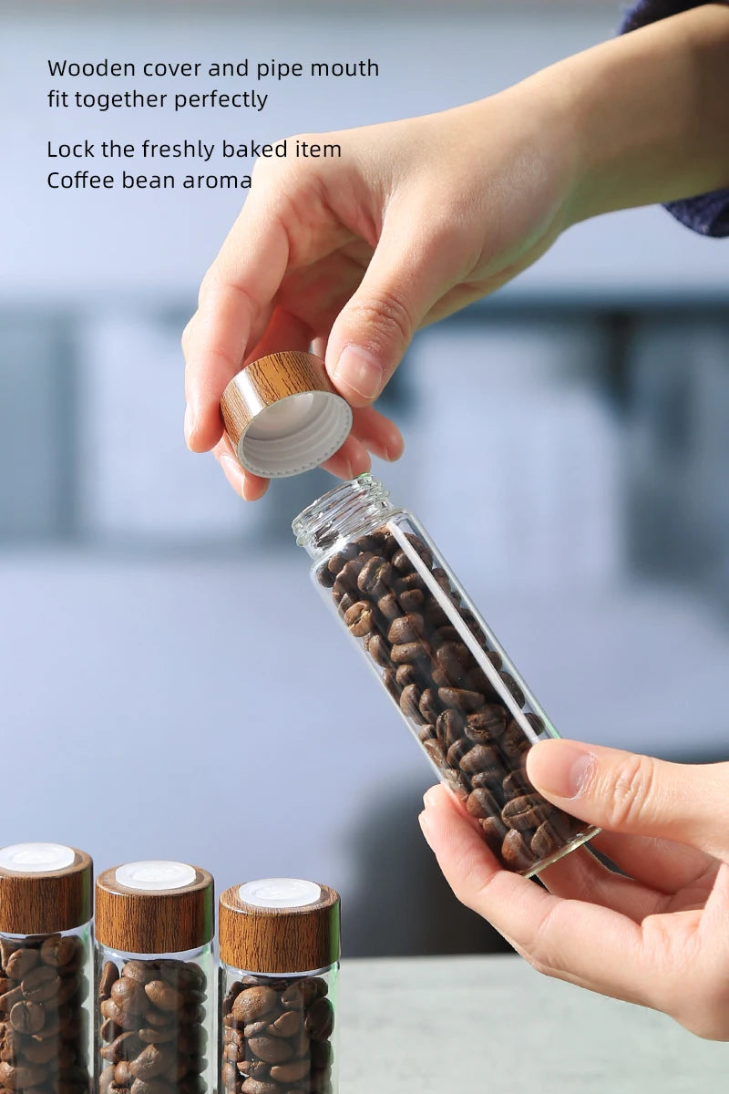 Havmore Coffee Beans Storage Containers Glass Coffee Bean Tube