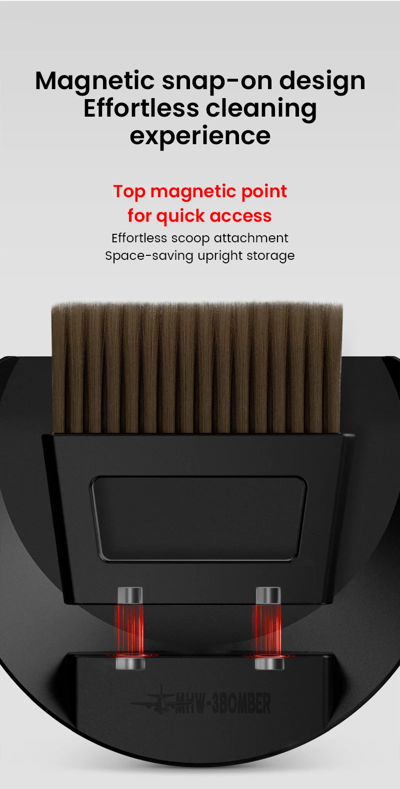 Coffee Bar Brush Magnetic Storage Dustpan & Brush Set Cleaning Tools