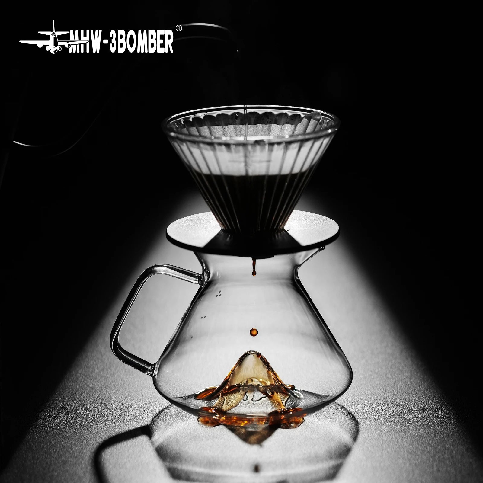 Pour Over Coffee Maker Coffee Server Glass Coffee Dripper for Home Brewing