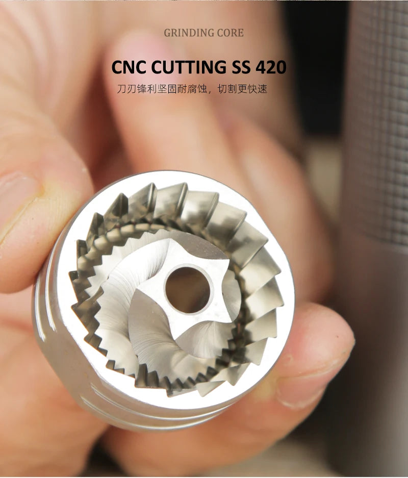 Professional Manual Coffee Grinder Upgrade All-metal Body Portable Grinder