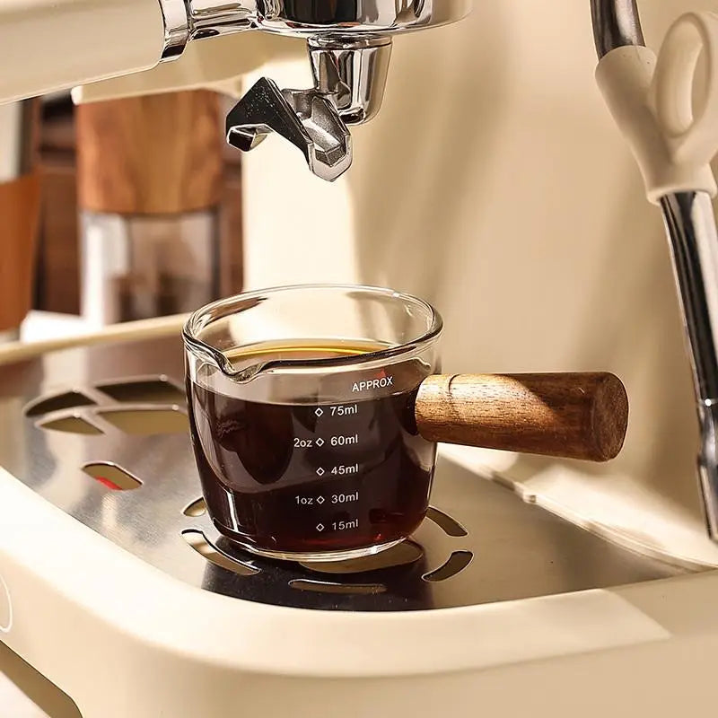 75ml Heat-resisting Glass Espresso Measuring Cup Double Mouth Glass Mugs