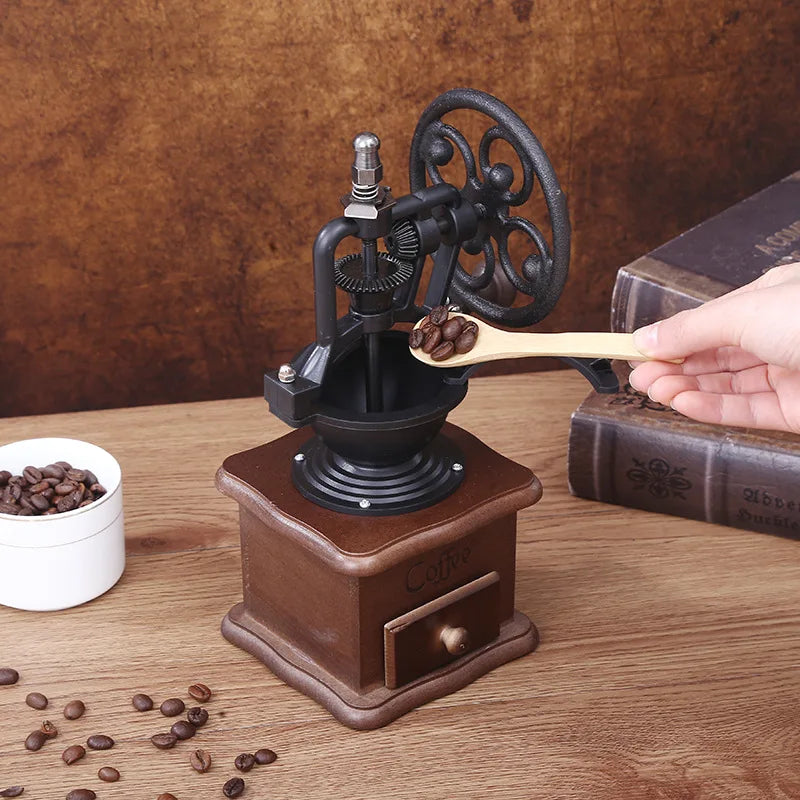 Vintage Manual Coffee Grinder Coarseness Hand-Crank Coffee Enthusiasts