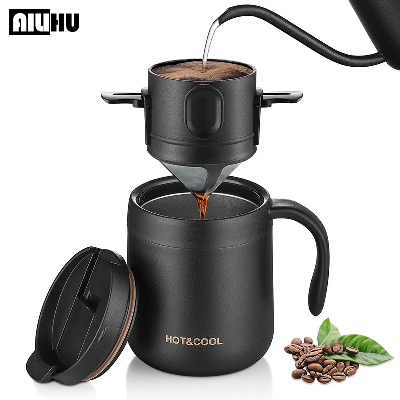 Coffee Filter Drip Coffee Tea Holder Reusable Mug Coffee Dripper Tea Cup Set