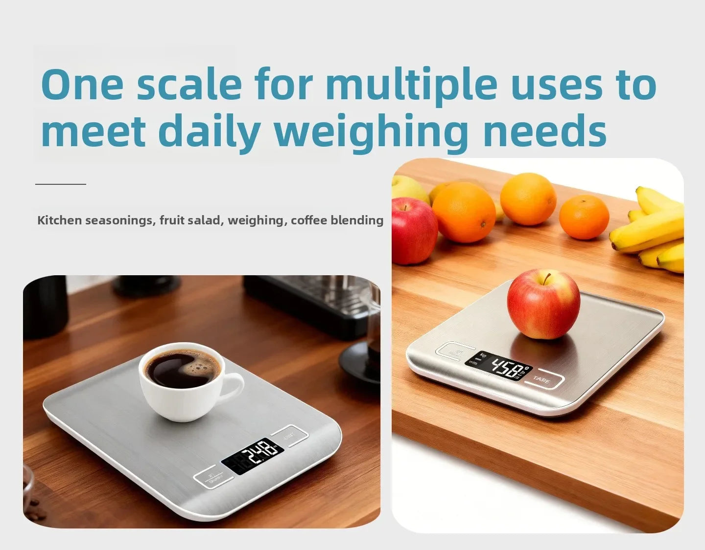 Electronic Digital Kitchen Scale 10kg LCD Display for Food Coffee