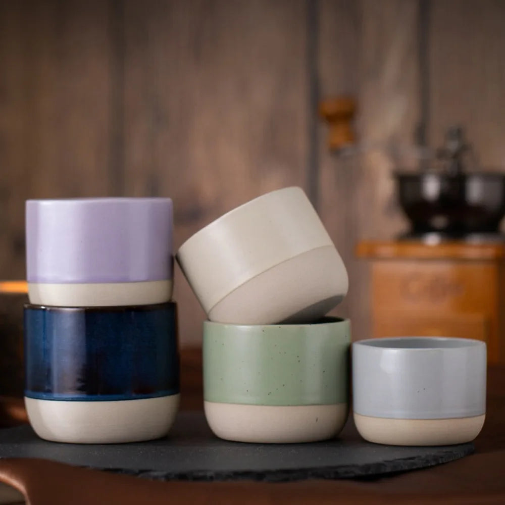 Ceramic Coffee Cup Handmade Ceramic Round Japanese Tea Cup Latte Tea