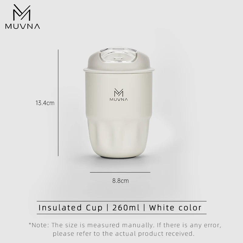 MUVNA Coffee Insulated Cup Outdoor Portable Ice Cup Travel Coffee Mug