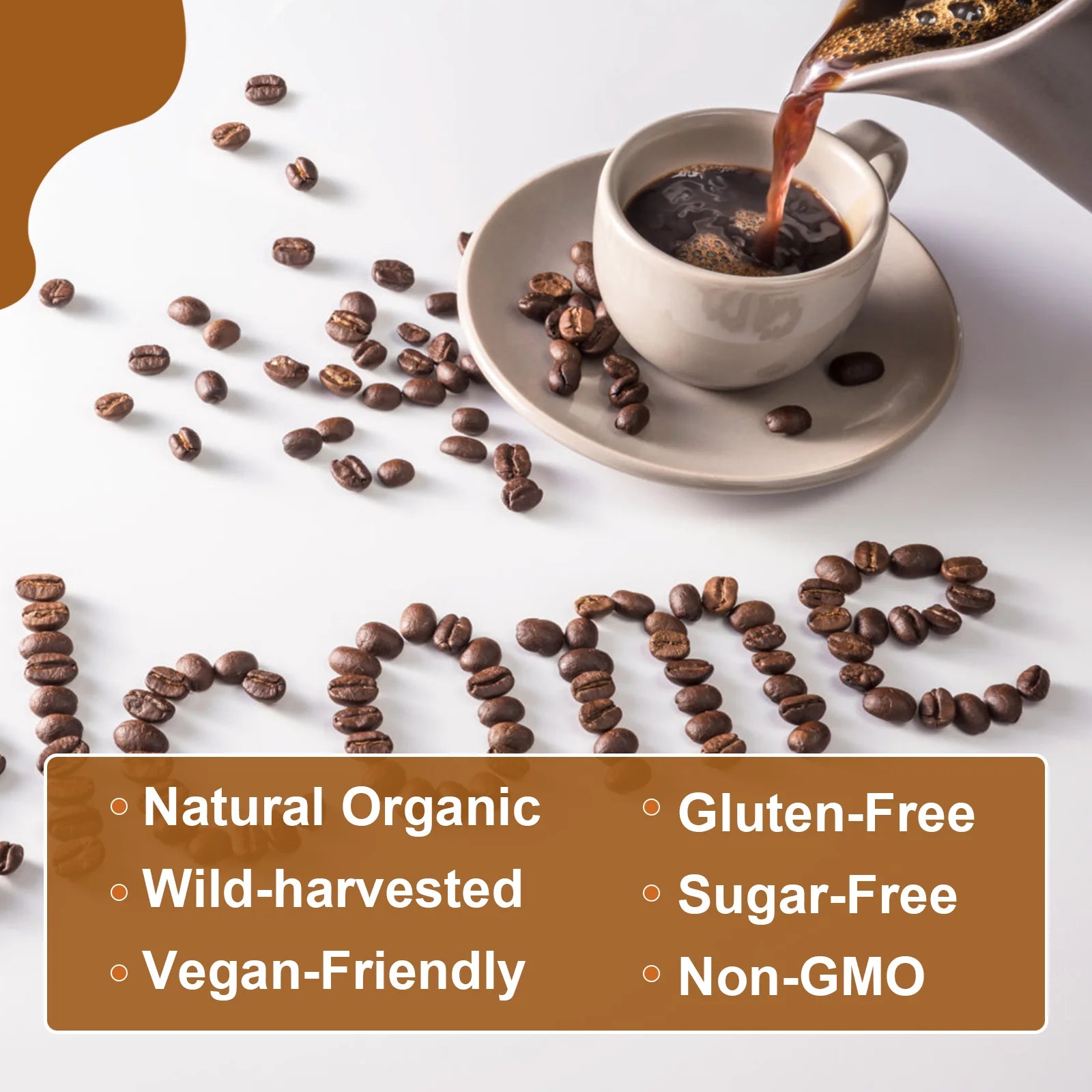 Mushroom Coffee 10 Mushroom Extract - Lion's Mane, Maitake for energy support