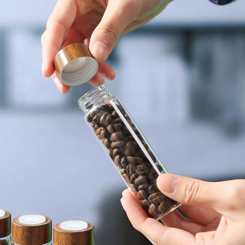 Havmore Coffee Beans Storage Containers Glass Coffee Bean Tube